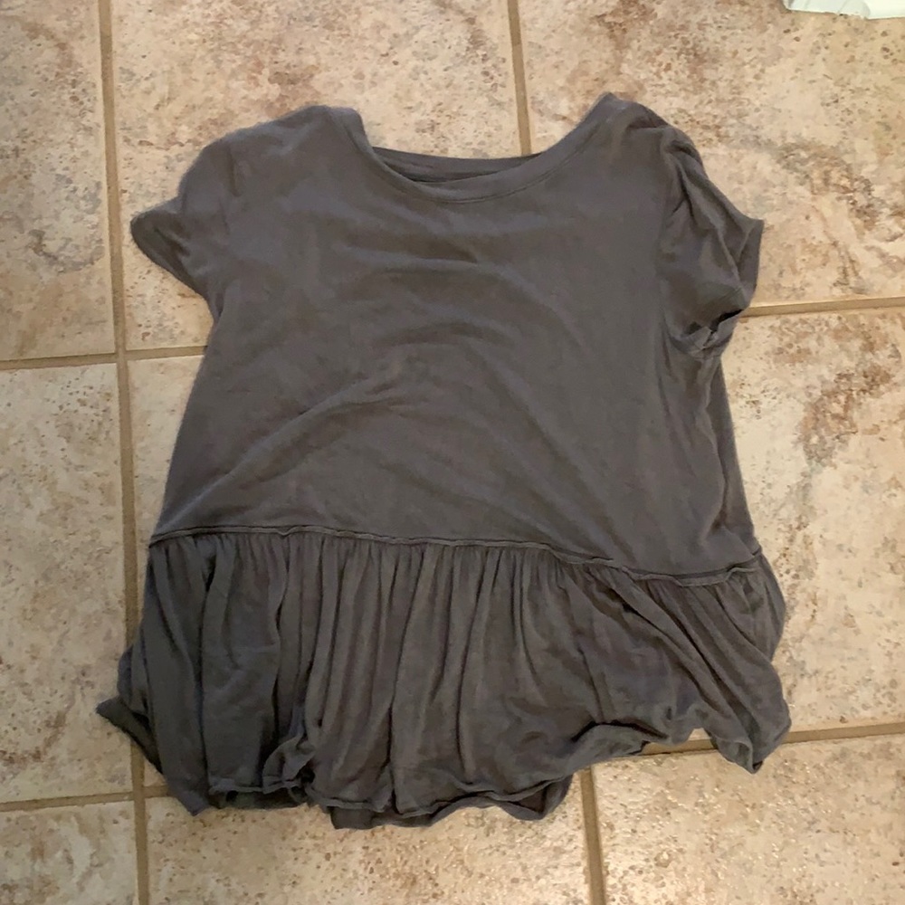Grey peplum top